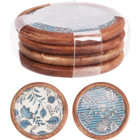 Home styling onderzetter set a 4 stuks ø10cm 2 assorti