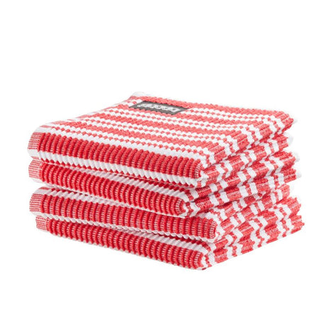 Ddddd Ściereczka do naczyń Classic Clean Pack 4 sztuki 30x30cm czerwona