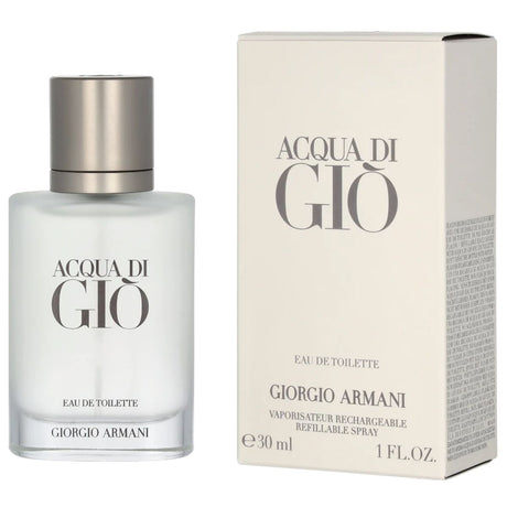 Giorgio Armani acqua di gio homme woda toaletowa w sprayu 30ml dla mężczyzn z możliwością wielokrotnego napełniania