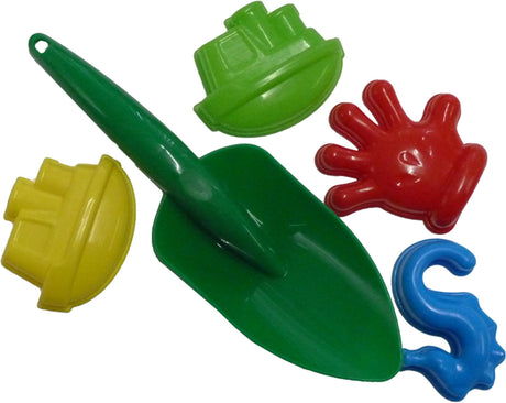 Łyżka adriatycka 26cm z 4 foremkami do piasku w siateczkowym worku