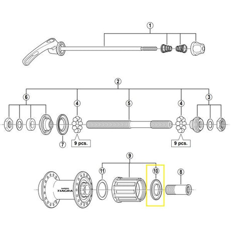 Kaptur tkaniny Shimano po prawej FH-4500