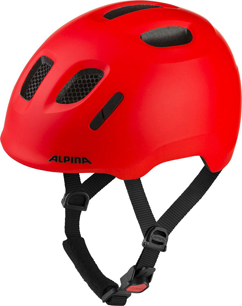 Alpina ximo 2 le neon red matt - kask dziecięcy