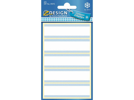 Etykieta do zamrażarki Kangaro z-design home 76x22mm 25 etykiet biało-niebieskich. pakiet 10 opakowań