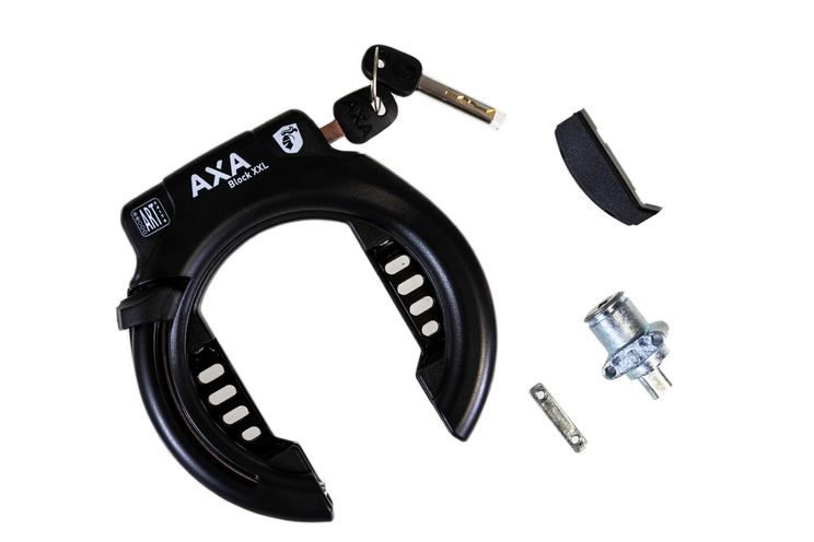 Axa Ringslot Block XXL Black + Cylinder Powertube