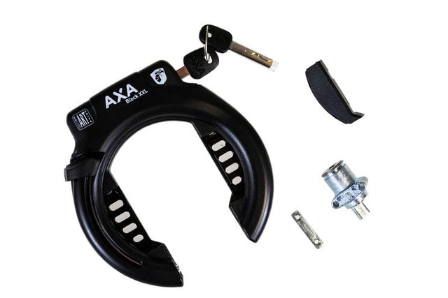 Axa Ringslot Block XXL Black + Cylinder Powertube