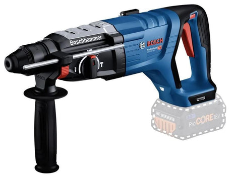 Bosch professional gbh 18v-28 d - akumulatorowa wiertarka udarowa - bez akumulatora i ładowarki - w zestawie uchwyt, ściereczka maszynowa i ogranicznik głębokości