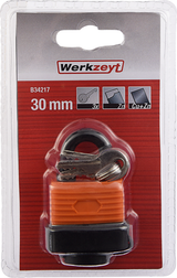 Kłódka Werkzeyt pomarańczowa 30mm - b34217