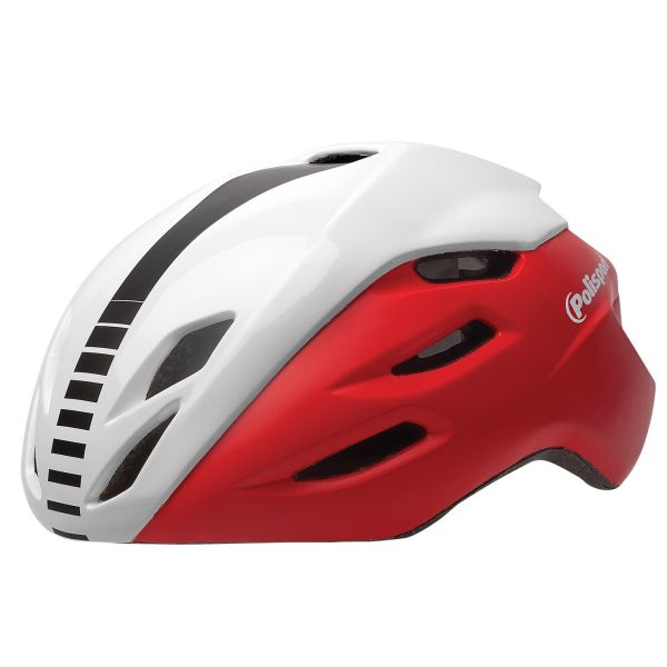 Kask Polisport Aero Road matowy czerwony połysk biały czarny L 58-61cm