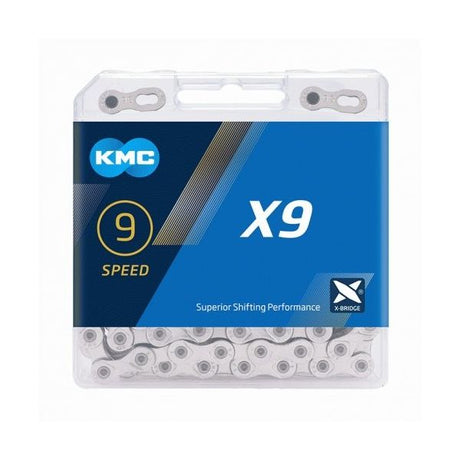 Srebrny szary łańcuch rowerowy KMC x9