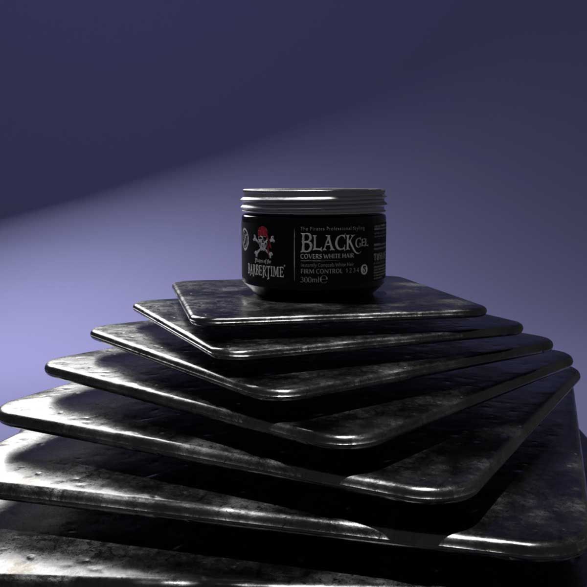 Czarny żel Barbertime 300ml