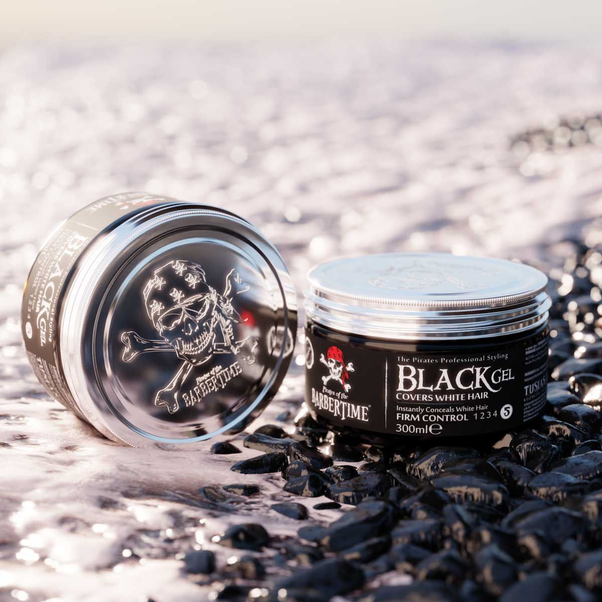 Czarny żel Barbertime 300ml