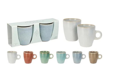 Znakomity kubek ceramiczny o pojemności 220 ml, zestaw 2 sztuk, różne