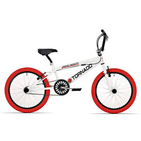 Rower Royal BMX - Bugatti tornado freestyle 20 cali - biały z czerwonymi oponami