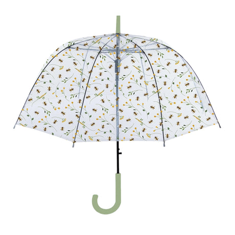 Przezroczysty parasol marki Esschert z nadrukiem pszczół, średnica 83 cm