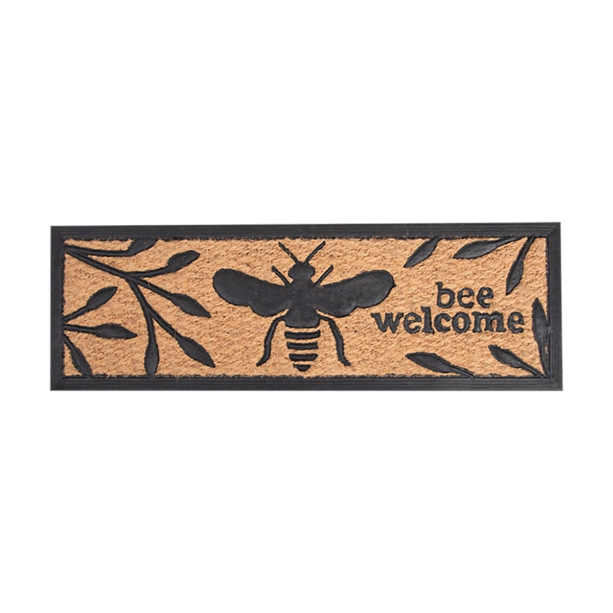 Esschert design deurmat bijenprint rubber kokos 25x75,5cm