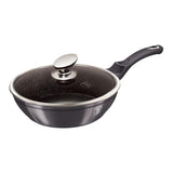 Patelnia Berlingerhaus z pokrywką 24cm metaliczna linia carbon pro edycja indukcyjna