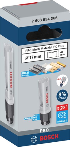 Bosch akcesoria pro multi material pc plus otwornica | 17mm - 2608594366