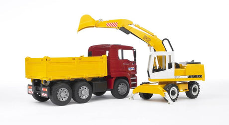 Ciężarówka Bruder 2751 osobowa z dźwigiem Liebherr