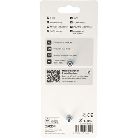 Rema tip top nederland b.v. simson achterlicht aurora b-line b36c