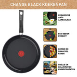 Czarna patelnia Tefal Change o średnicy 24 cm