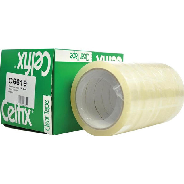 Taśma samoprzylepna Celfix 19mmx66m, opakowanie ekologiczne zawierające 8 rolek