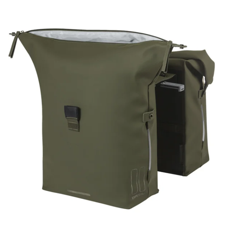Podwójna torba rowerowa Basil soho nordlicht mik 41 litrów 15 x 31 x 38 cm - zieleń mchu