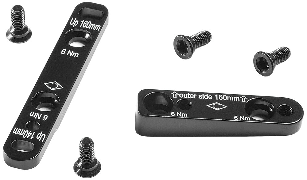 Adapter Campagnolo (przód) w komplecie. Śruby Ekara