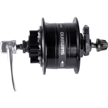Piasta z dynamem Shimano 32 otwory hd-3d32 3 watt - do tarczy hamulcowej na 6 śrub - szybkozamykacz - czarny