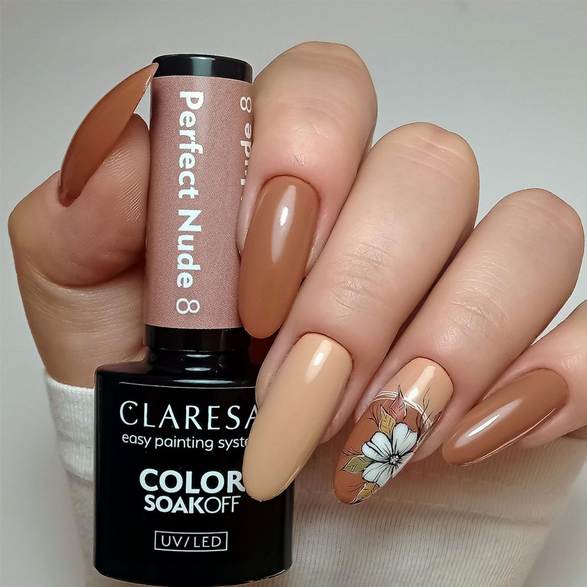 Claresa Lakier Żelowy UV LED 5ml Perfect Nude 8