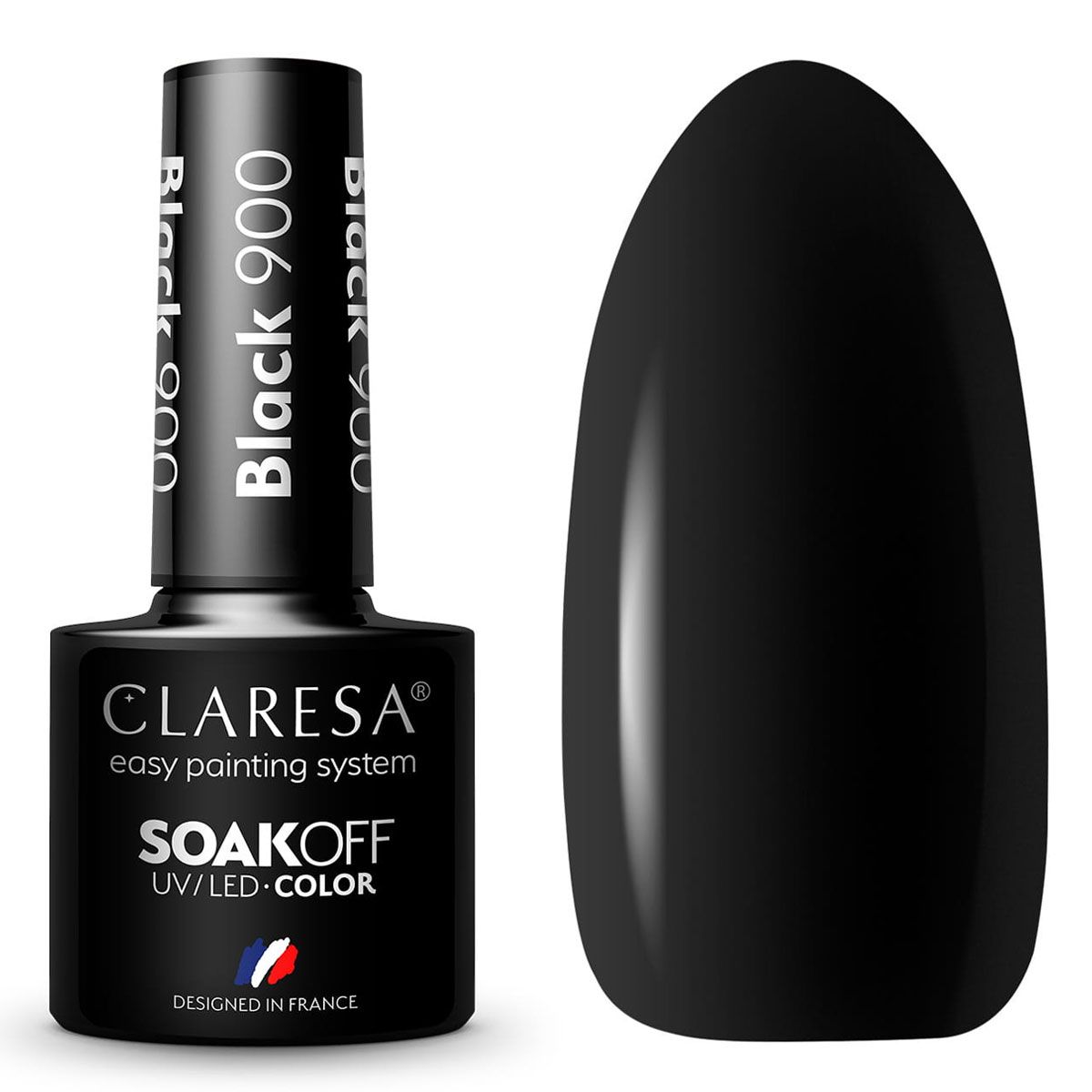 Claresa Lakier Żelowy UV LED 5ml Czarny 900