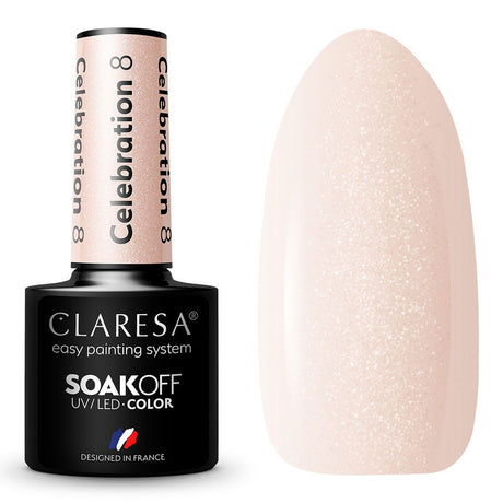 Claresa lakier hybrydowy uv led 5ml uroczystość 8
