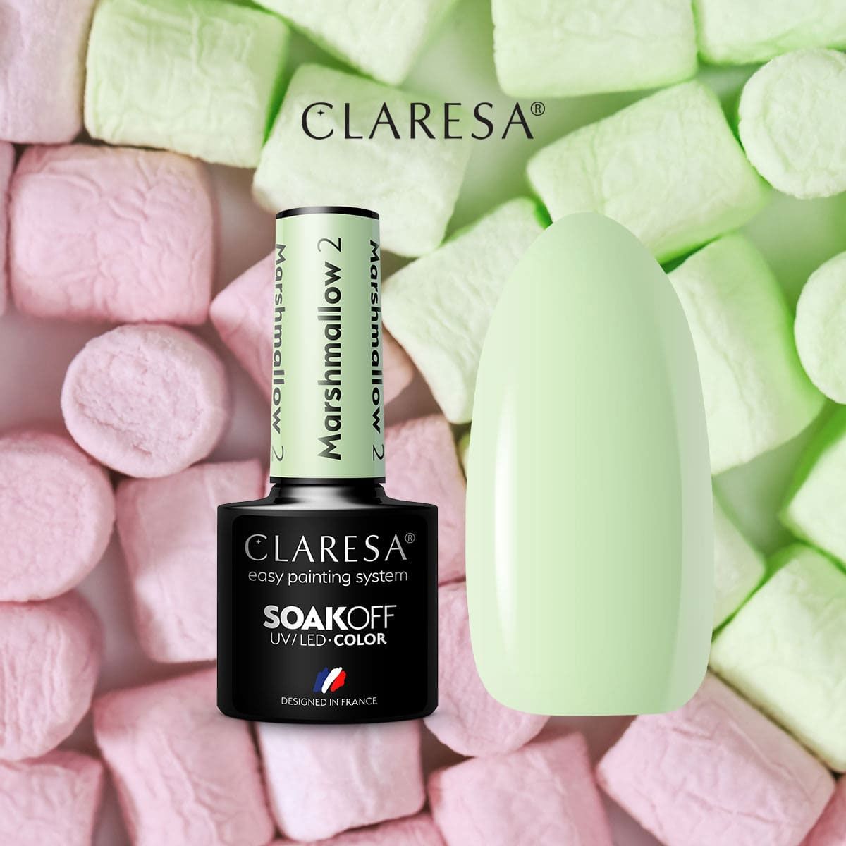 Claresa Lakier żelowy UV LED 5ml Marsh Mallow 2