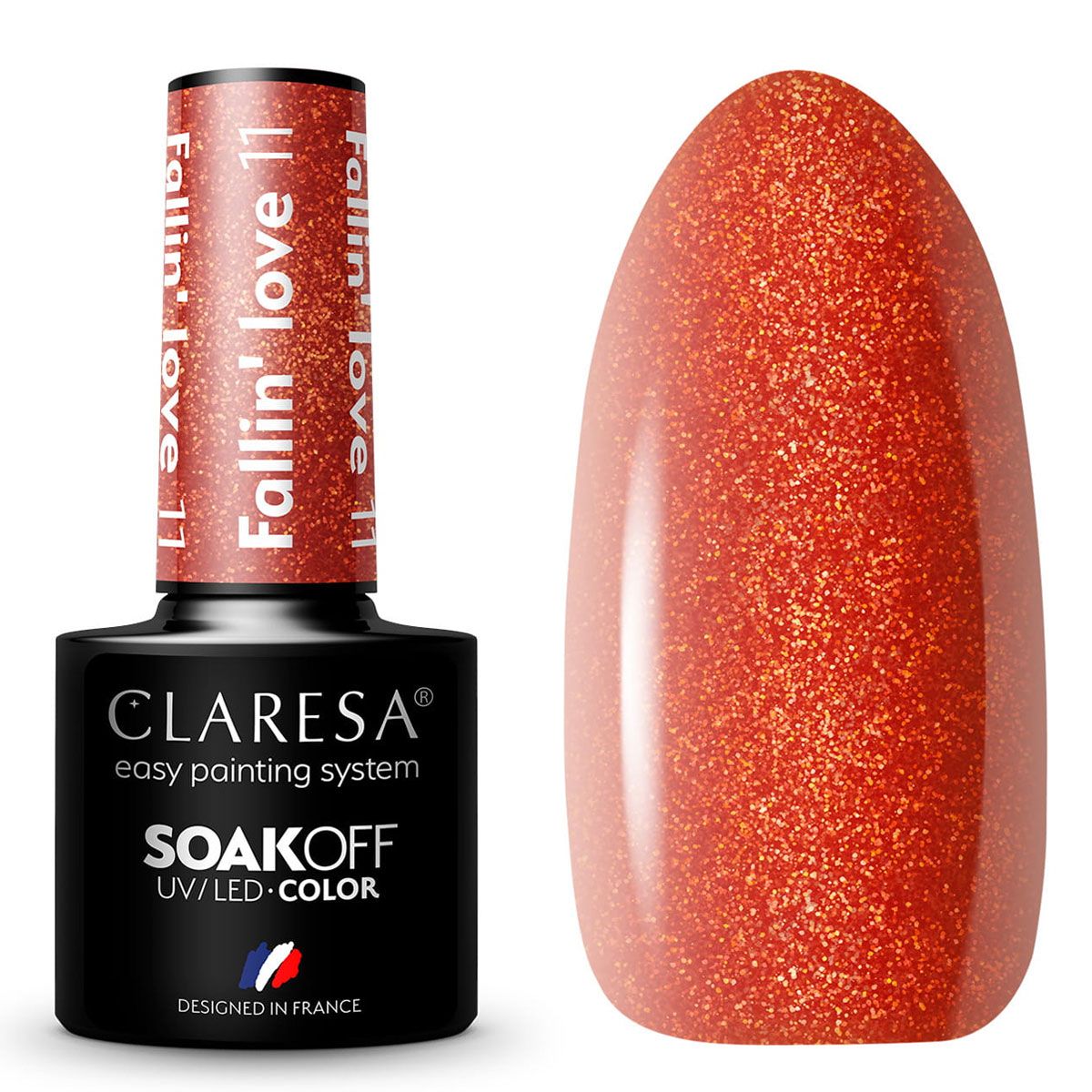 Claresa Lakier Żelowy UV LED 5ml Fallin' Love 11