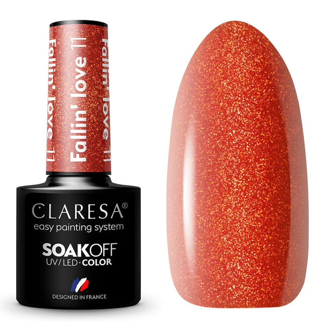 Claresa Lakier Żelowy UV LED 5ml Fallin' Love 11