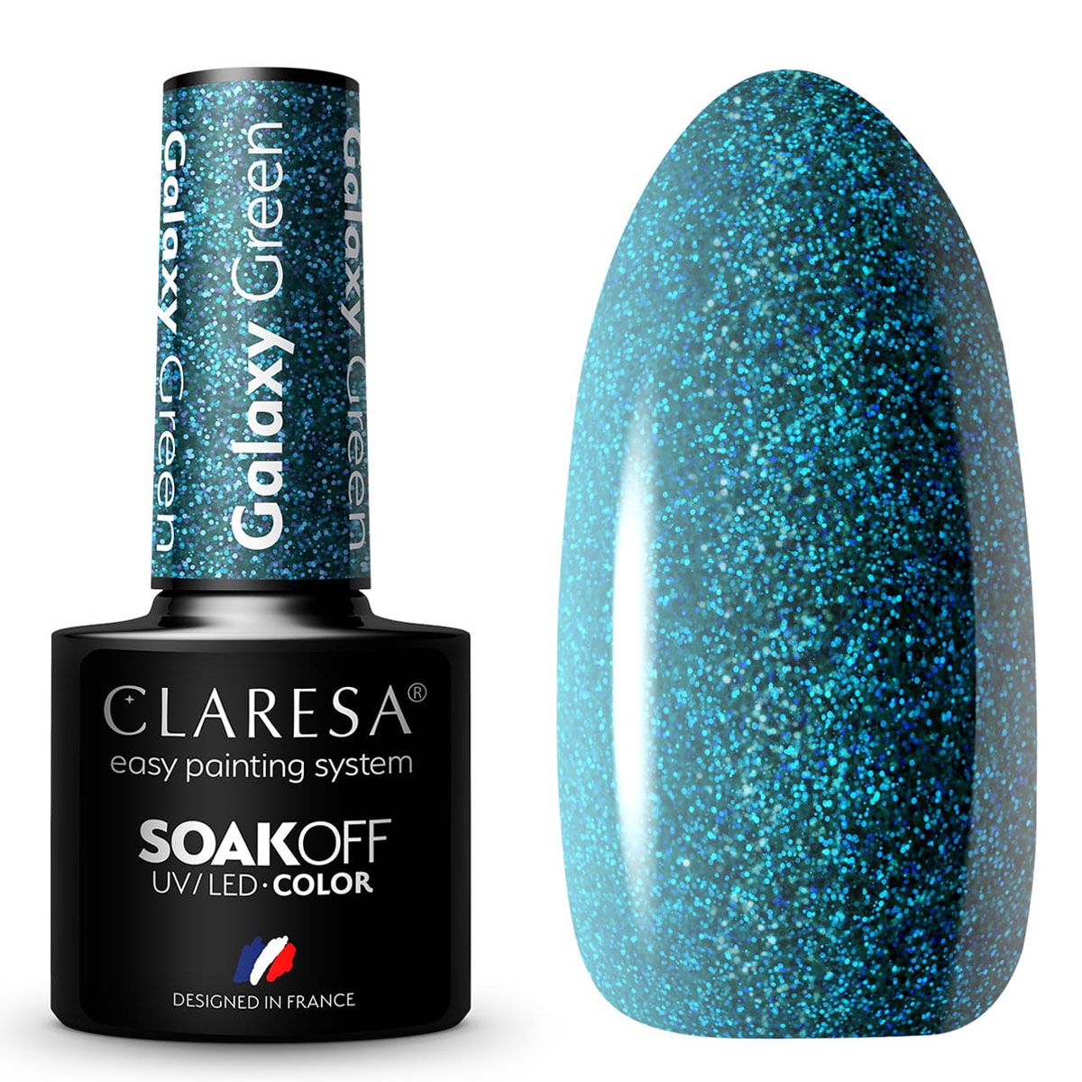 Claresa Lakier hybrydowy UV LED 5ml galaxy green