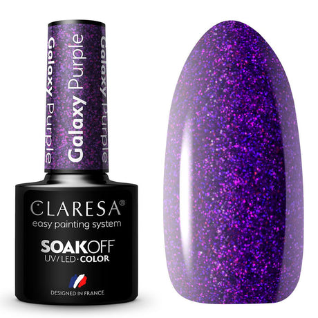 Claresa Lakier żelowy UV LED 5ml Galaxy Purple