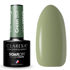 Claresa Lakier Żelowy UV LED 5ml Zielony 801 Cichy Las