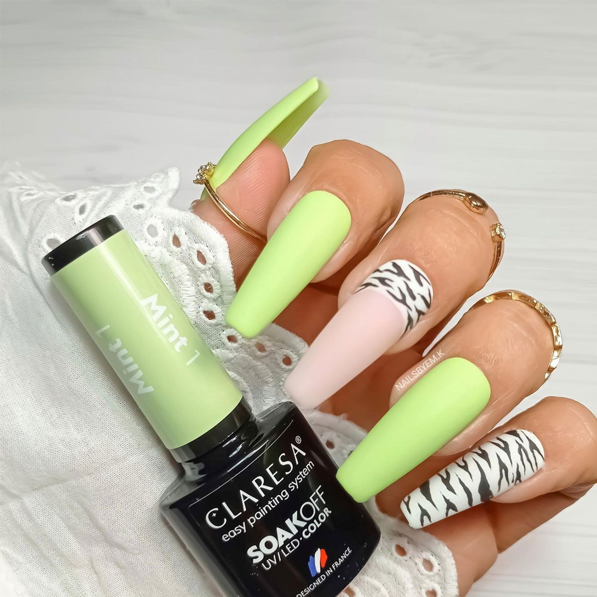 Claresa Lakier Żelowy UV LED 5ml Miętowy 1