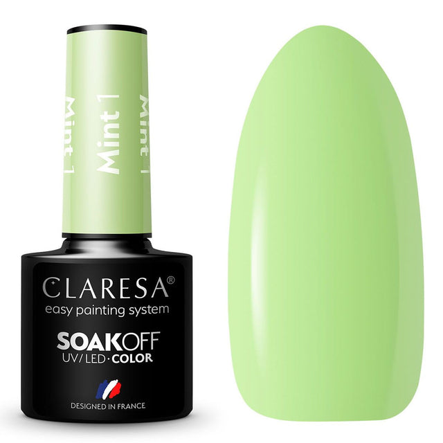 Claresa Lakier Żelowy UV LED 5ml Miętowy 1