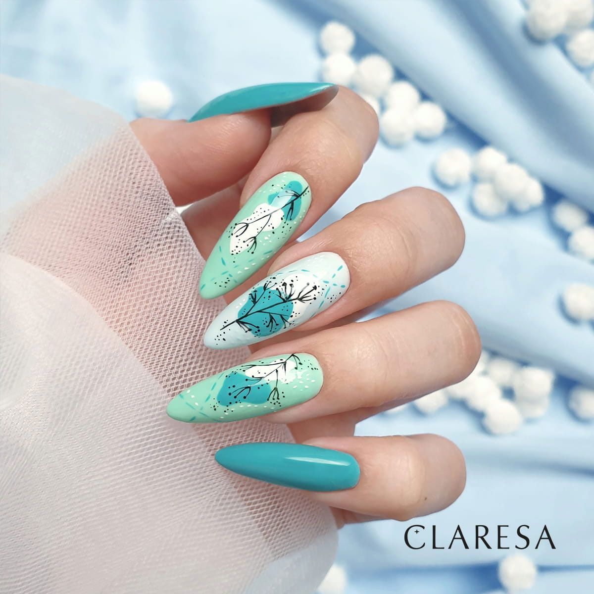 Claresa Lakier Żelowy UV LED 5ml Miętowy 3