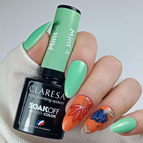 Claresa Lakier Żelowy UV LED 5ml Miętowy 4