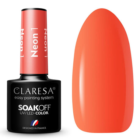Claresa Lakier Żelowy UV LED 5ml Neon 1