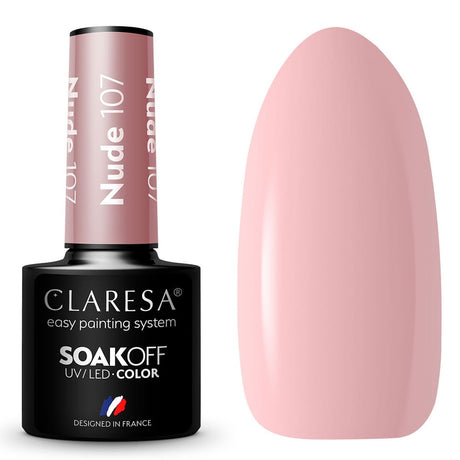 Claresa Lakier Żelowy UV LED 5ml Nude 107