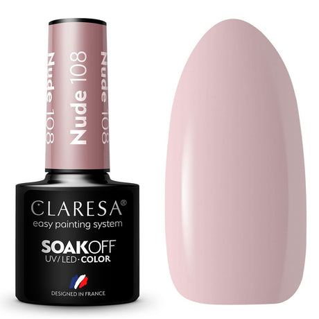 Claresa Lakier Żelowy UV LED 5ml Nude 108