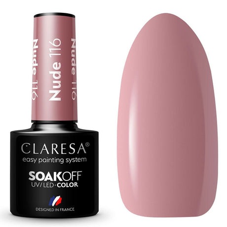 Claresa Lakier Żelowy UV LED 5ml Nude 116