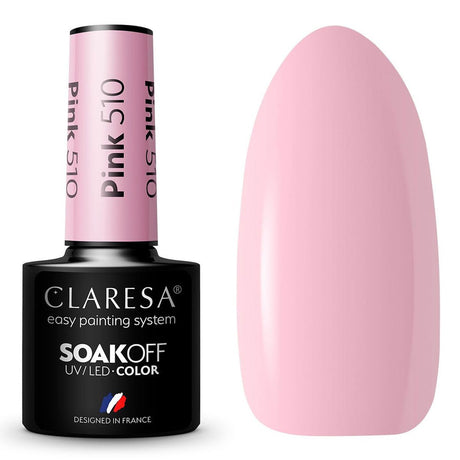 Claresa lakier hybrydowy uv led 5ml różowy 510 wesołe miasteczko