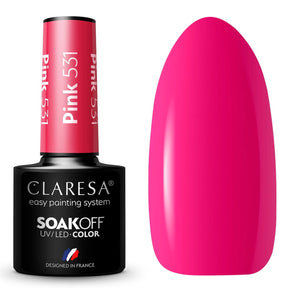 Claresa Lakier Żelowy UV LED 5ml Różowy 531 Rainbow Explosion
