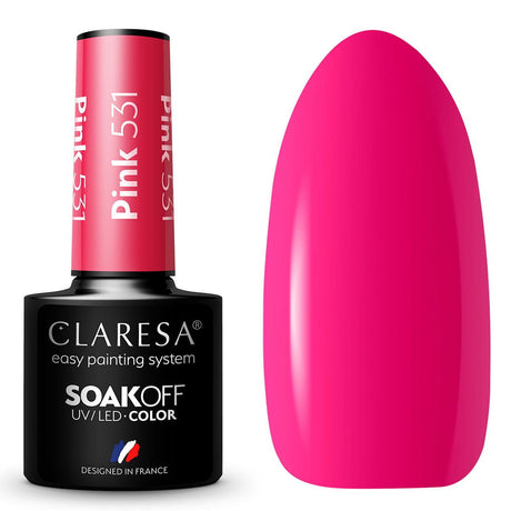 Claresa Lakier Żelowy UV LED 5ml Różowy 531 Rainbow Explosion