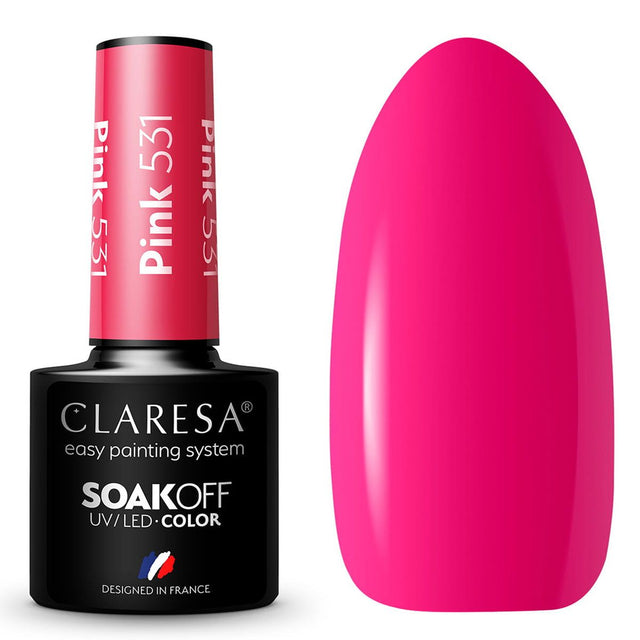 Claresa Lakier Żelowy UV LED 5ml Różowy 531 Rainbow Explosion