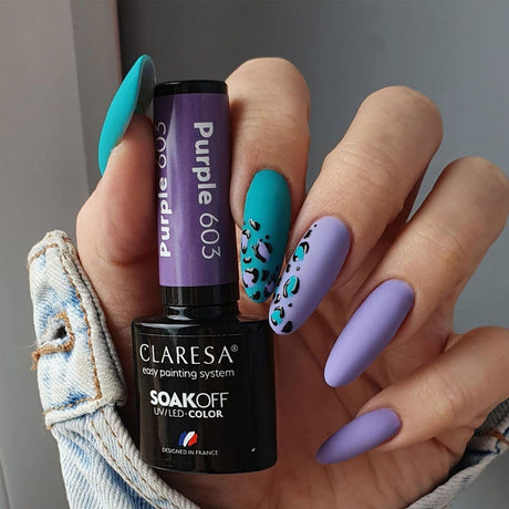 Claresa lakier hybrydowy uv led 5ml fioletowy 603 wesołe miasteczko